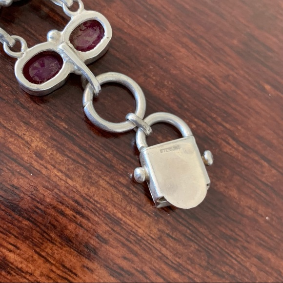 Vintage flower Ruby bracelet - Picture 4 of 4